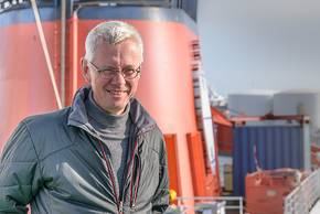 Andreas Macke, Direktor des Leibniz-Instituts für Troposphärenforschung in Leipzig, leitet die Expedition der Polarstern. Foto: Tilo Arnhold/TROPOS Andreas Macke, Direktor des Leibniz-Instituts für Troposphärenforschung in Leipzig, leitet die Expedition der Polarstern. Foto: Tilo Arnhold/TROPOS