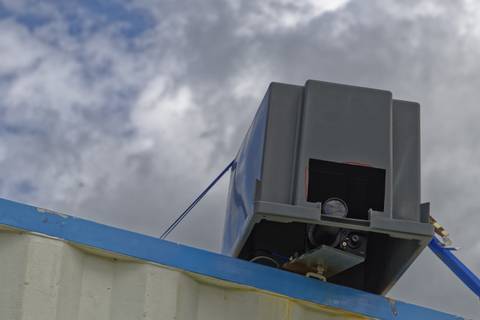 Beobachtet auch von vielen optischen Instrumenten - hier das Spectral aerosol extinction monitoring system (SÆMS). Foto: Tilo Arnhold/ TROPOS