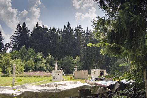 Kampagne F-BEACh 2014 am Waldstein im Fichtelgebirge. Foto: Tilo Arnhold/TROPOS 