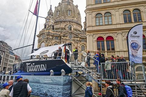 Wissenschaftsmeile auf dem Dresdner Neumarkt. Foto: Tilo Arnhold, TROPOS