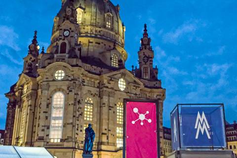 Wissenschaftsmeile auf dem Dresdner Neumarkt. Foto: Tilo Arnhold, TROPOS