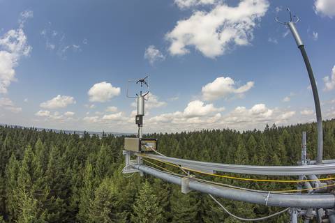 Kampagne F-BEACh 2014 am Waldstein im Fichtelgebirge. Foto: Tilo Arnhold/TROPOS 