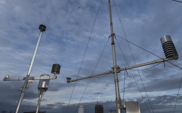 TROPOS-Wetterstation in der Permoser Straße 15 im Nordosten Leipzigs. Foto: Tilo Arnhold, TROPOS