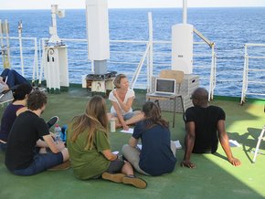 Lehre an Bord des FS Polarstern, die NoSoaT-Training School (The North South Atlantic Training Transect).