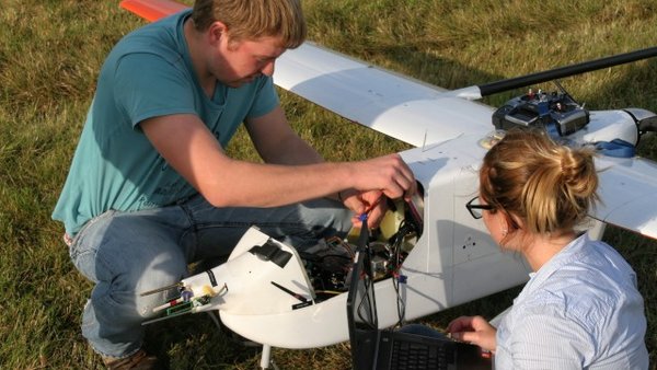 UAV „Aladina“ in Melpitz 2014. Photo: Barbara Altstädter/ TU Braunschweig