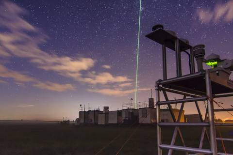 F  Wolken erkunden vom Boden aus per Laser (Foto: Tilo Arnhold, TROPOS) 