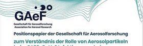 [Translate to English:] Positionspapier der Gesellschaft für Aerosolforschung zum Verständnis der Rolle von Aerosolpartikeln beim SARS-CoV-2 Infektionsgeschehen