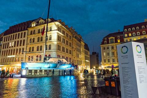 Wissenschaftsmeile auf dem Dresdner Neumarkt. Foto: Tilo Arnhold, TROPOS