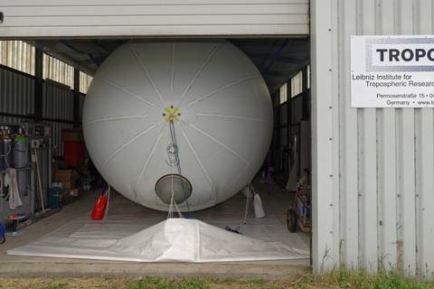 Keine Freigang bekam auch unser Ballon, ... Foto: Tilo Arnhold/ TROPOS