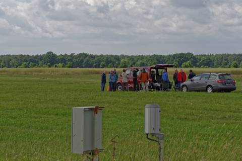 Einer der Anziehungspunkte heute: Die Bodenstation der UAVs um MASC von der Universität Tübingen. Foto: Tilo Arnhold/ TROPOS