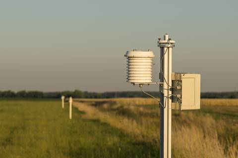 Langsam bekommen auch die Pyranometer Arbeit. Sie messen kontinuierlich die Sonneneinstrahlung.