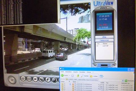 17.05.15: Das Abfilmen des Verkehrsflusses hilft, den Verkehr zu zählen und die Daten zu bewerten.