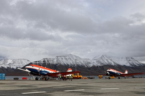 MOSAiC-Flugkampagne von Spitzbergen aus. Foto: Stephan Schön, Sächsische Zeitung