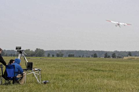 Kurz darauf hebt ALADINA zum nächsten Messflug ab. Foto: Tilo Arnhold/TROPOS