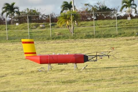 ACTOS before take-off at Grantley Adams Internationa Airport /Barbados