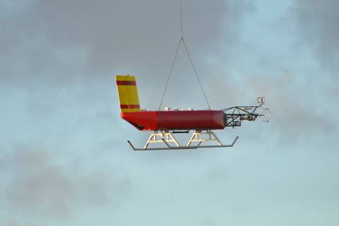 ACTOS after take-off in Barbados