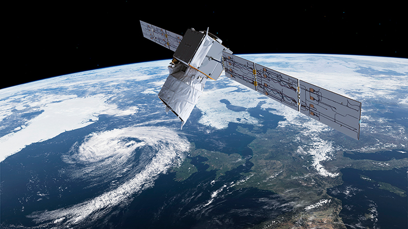 „Aeolus“ soll bis 2021 mit einem modernen und leistungsstarken Laser-System vertikale Windprofile erstellen. Grafik: ESA/ATG medialab 