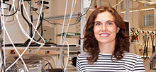 Prof. Mira Pöhlker is the new Leipzig professor for aerosols and cloud microphysics. Her professorship at the Institute of Meteorology at the Leipzig University is a joint appointment with the Leibniz Institute for Tropospheric Research (TROPOS), where she heads the department of the same name. Photo: Tilo Arnhold, TROPOS