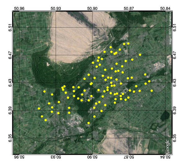 Pyranometer locations at Juelich